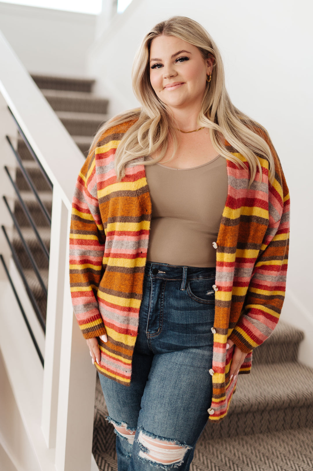 Henny Penny Striped Cardigan-Tops-Ave Shops-[option4]-[option5]-[option6]-[option7]-[option8]-Shop-Boutique-Clothing-for-Women-Online