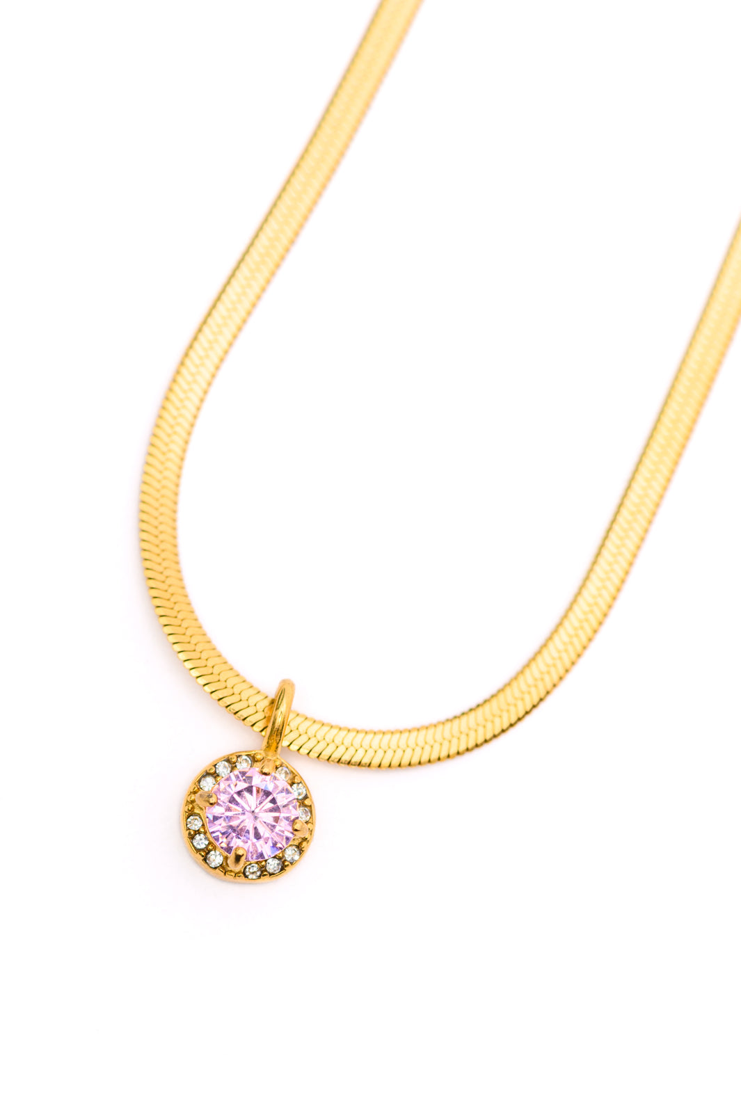 Here to Shine Gold Plated Necklace in Pink-Accessories-Ave Shops-OS-[option4]-[option5]-[option6]-[option7]-[option8]-Shop-Boutique-Clothing-for-Women-Online