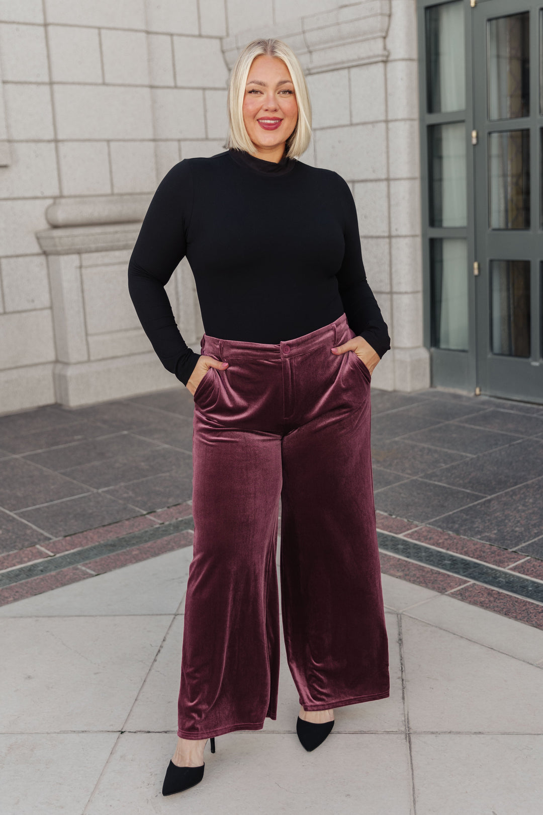 High Society Velvet Wide Leg Trousers-Bottoms-Ave Shops-[option4]-[option5]-[option6]-[option7]-[option8]-Shop-Boutique-Clothing-for-Women-Online