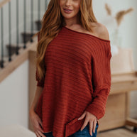 High Tide Oversize Top in Rust-Tops-Ave Shops-[option4]-[option5]-[option6]-[option7]-[option8]-Shop-Boutique-Clothing-for-Women-Online