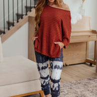 High Tide Oversize Top in Rust-Tops-Ave Shops-[option4]-[option5]-[option6]-[option7]-[option8]-Shop-Boutique-Clothing-for-Women-Online