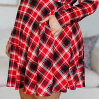 Highland Long Sleeve Skort Dress-Dresses-Ave Shops-[option4]-[option5]-[option6]-[option7]-[option8]-Shop-Boutique-Clothing-for-Women-Online