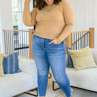 Hold Me Tight Ribbed Long Sleeve Top In Tan-Tops-Ave Shops-[option4]-[option5]-[option6]-[option7]-[option8]-Shop-Boutique-Clothing-for-Women-Online