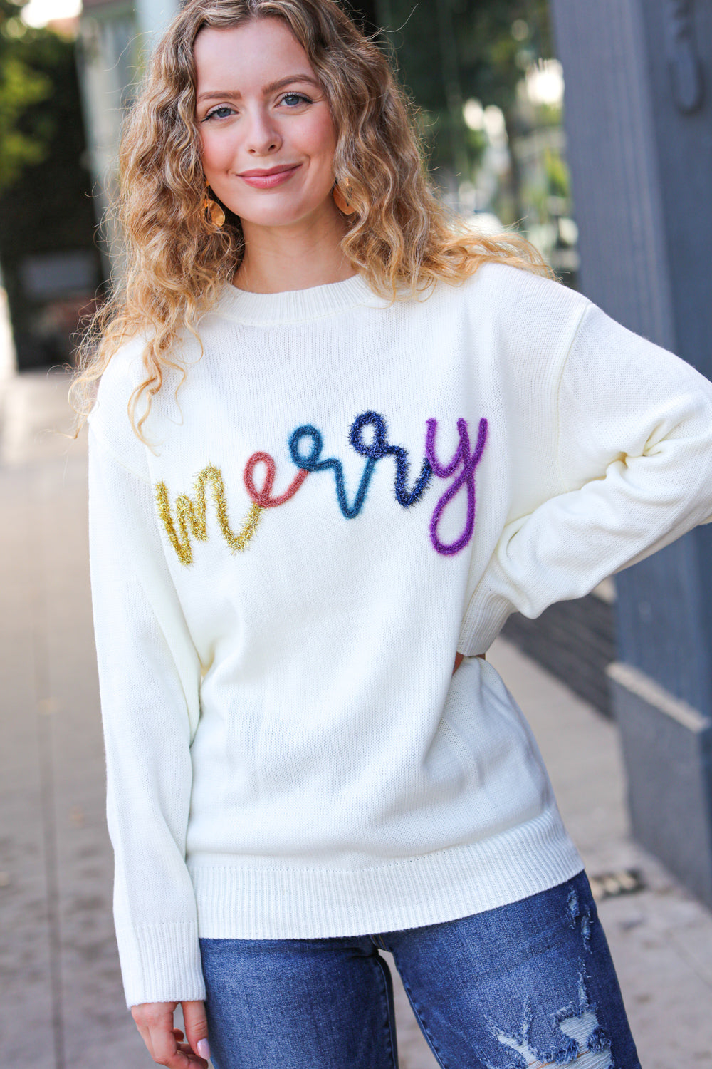 More the Merrier White Pop Up Lurex Sweater-Haptics-[option4]-[option5]-[option6]-[option7]-[option8]-Shop-Boutique-Clothing-for-Women-Online