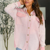 Hot & Unbothered Full Front Button Down Shacket in Pink-Womens-Ave Shops-[option4]-[option5]-[option6]-[option7]-[option8]-Shop-Boutique-Clothing-for-Women-Online
