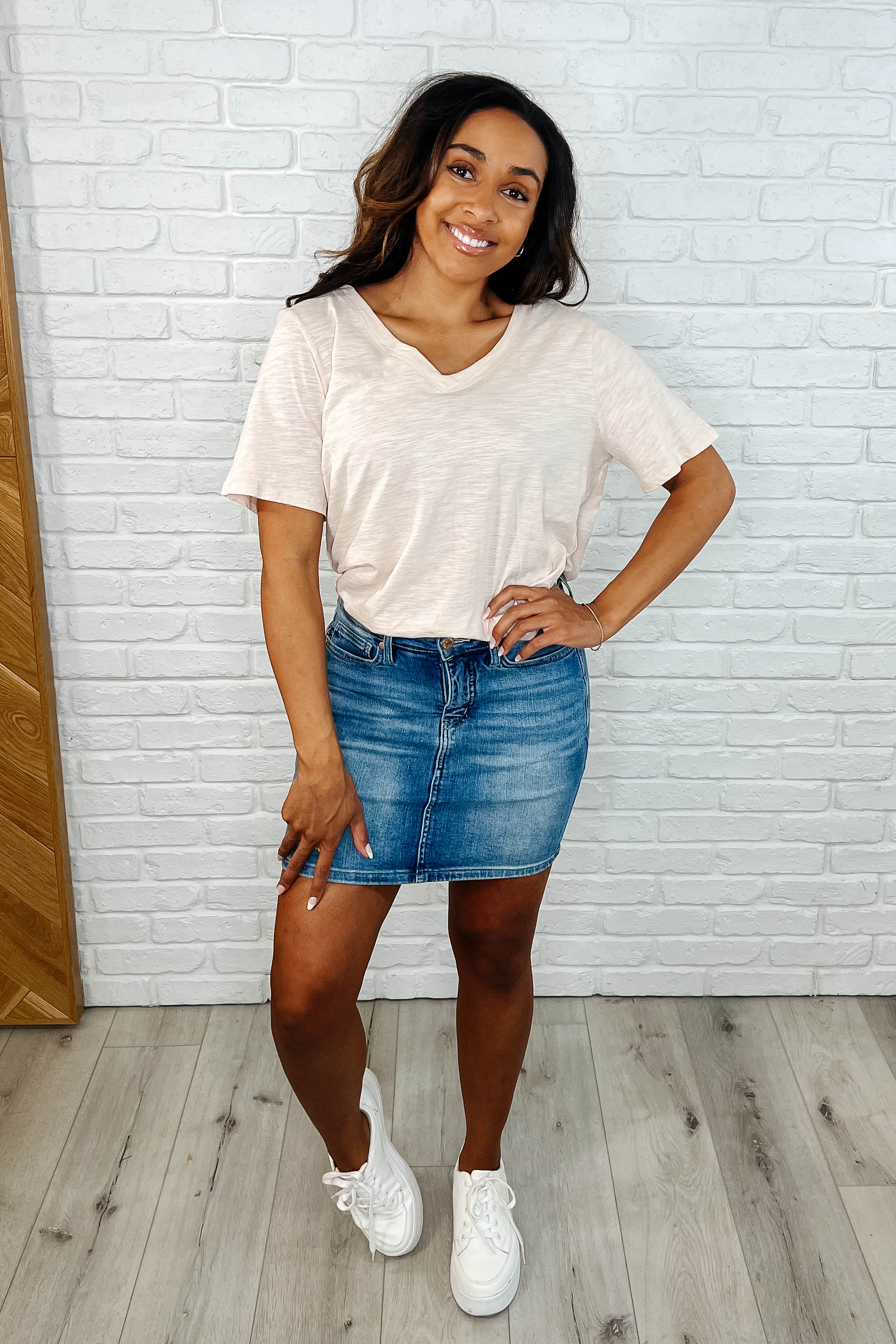 I Don't Have to Choose V-Neck Tee in Oatmeal-Womens-Ave Shops-[option4]-[option5]-[option6]-[option7]-[option8]-Shop-Boutique-Clothing-for-Women-Online