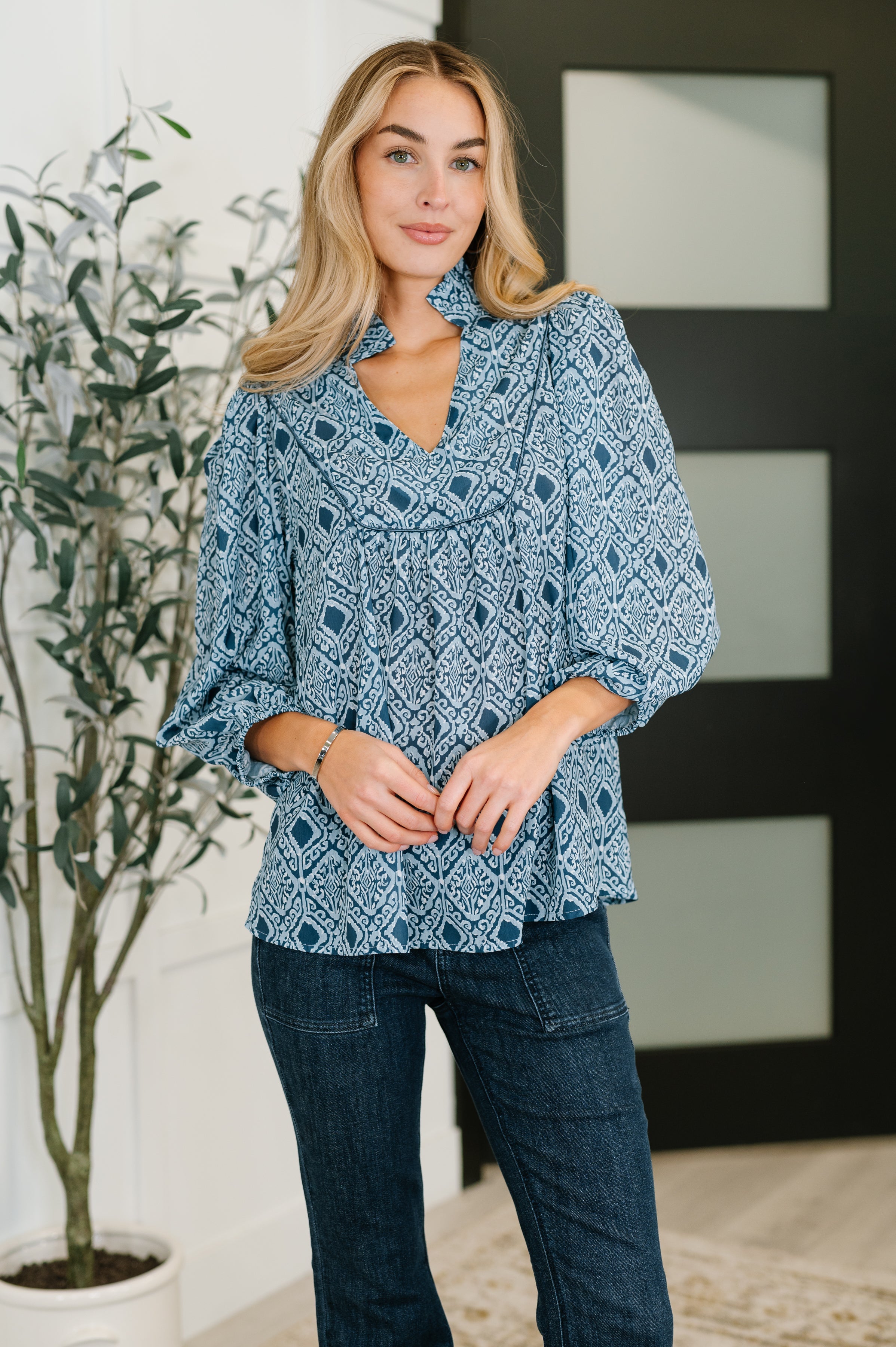 I Gave You My Heart Floral Babydoll Blouse-Womens-Ave Shops-[option4]-[option5]-[option6]-[option7]-[option8]-Shop-Boutique-Clothing-for-Women-Online