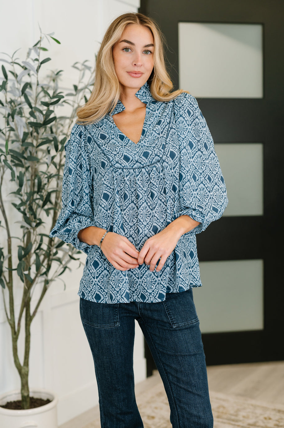 I Gave You My Heart Floral Babydoll Blouse-Womens-Ave Shops-[option4]-[option5]-[option6]-[option7]-[option8]-Shop-Boutique-Clothing-for-Women-Online