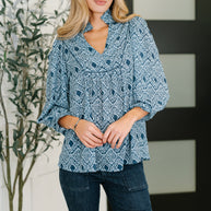 I Gave You My Heart Floral Babydoll Blouse-Womens-Ave Shops-[option4]-[option5]-[option6]-[option7]-[option8]-Shop-Boutique-Clothing-for-Women-Online