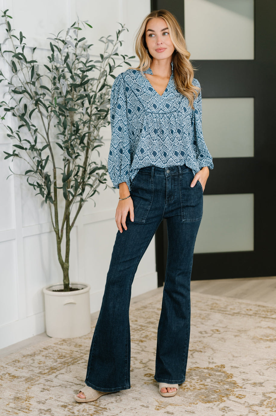 I Gave You My Heart Floral Babydoll Blouse-Womens-Ave Shops-[option4]-[option5]-[option6]-[option7]-[option8]-Shop-Boutique-Clothing-for-Women-Online