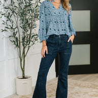 I Gave You My Heart Floral Babydoll Blouse-Womens-Ave Shops-[option4]-[option5]-[option6]-[option7]-[option8]-Shop-Boutique-Clothing-for-Women-Online