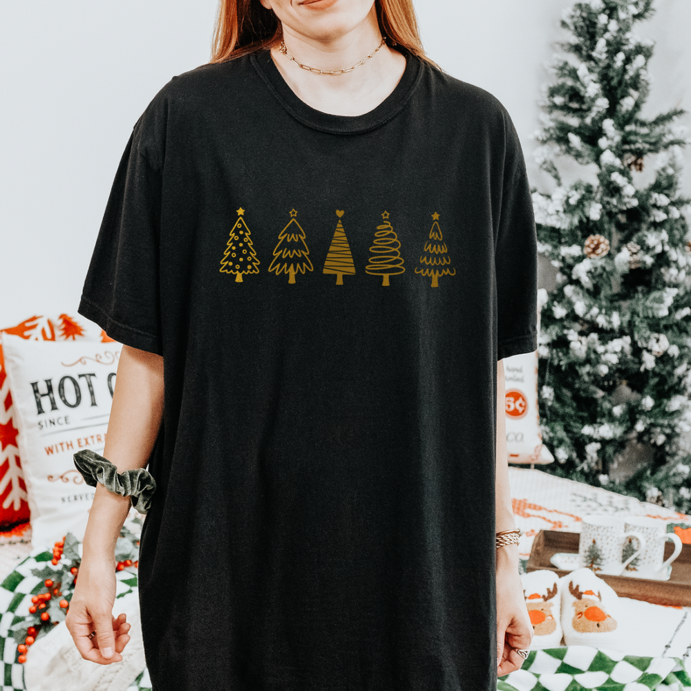 GOLD FOIL christmas trees-JOCOink-[option4]-[option5]-[option6]-[option7]-[option8]-Shop-Boutique-Clothing-for-Women-Online