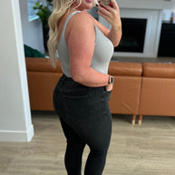 Judy Blue Octavia High Rise Control Top Skinny Jeans in Washed Black-Denim-Ave Shops-[option4]-[option5]-[option6]-[option7]-[option8]-Shop-Boutique-Clothing-for-Women-Online