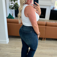 Judy Blue Muriel Mid Rise Control Top Classic Straight Jeans-Womens-Ave Shops-[option4]-[option5]-[option6]-[option7]-[option8]-Shop-Boutique-Clothing-for-Women-Online