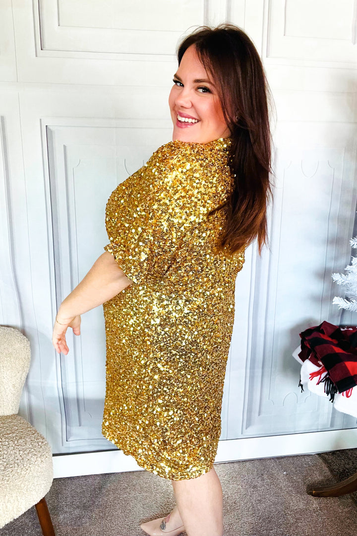 New Year Diva Dolman Gold Sequined Lined Babydoll Dress-Haptics-[option4]-[option5]-[option6]-[option7]-[option8]-Shop-Boutique-Clothing-for-Women-Online