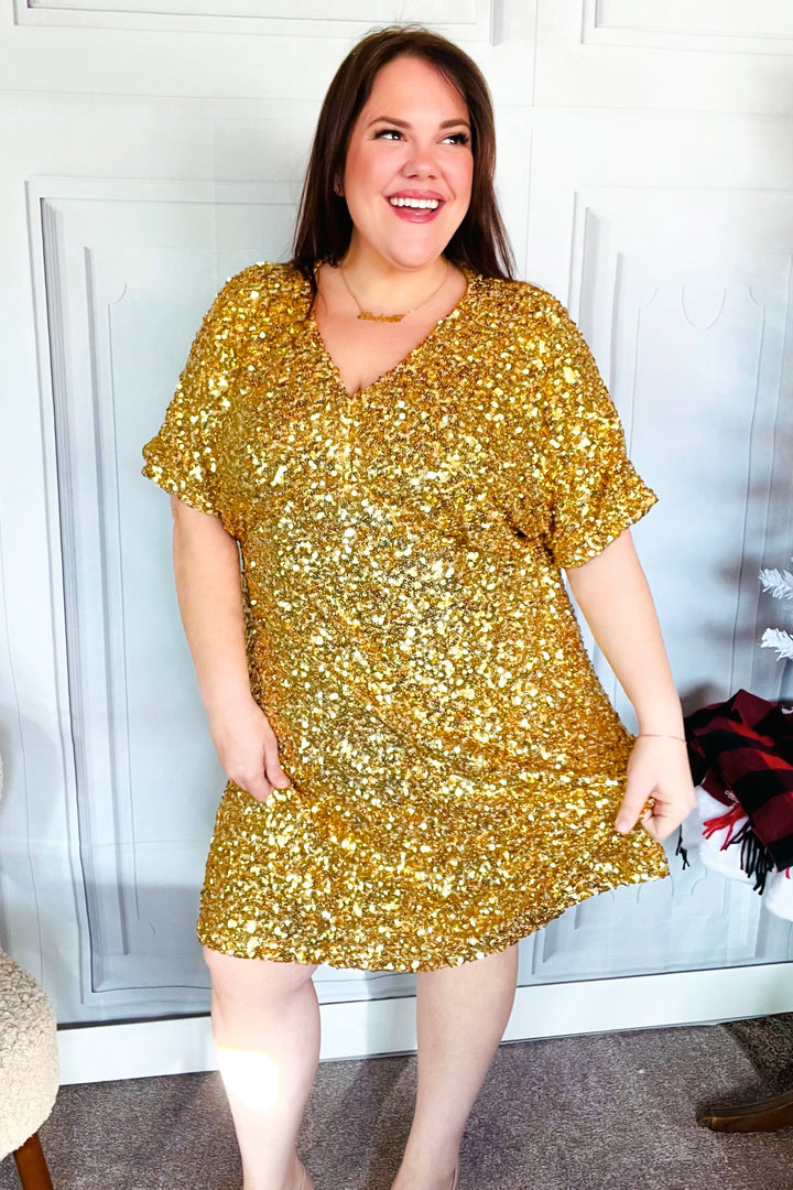 New Year Diva Dolman Gold Sequined Lined Babydoll Dress-Haptics-[option4]-[option5]-[option6]-[option7]-[option8]-Shop-Boutique-Clothing-for-Women-Online