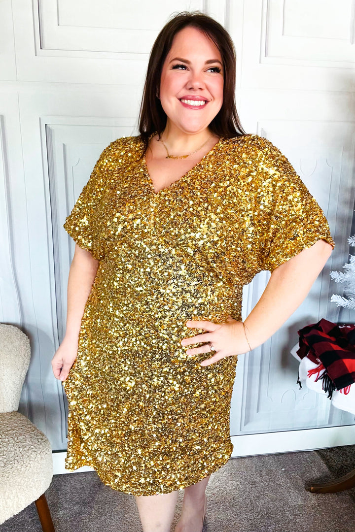 New Year Diva Dolman Gold Sequined Lined Babydoll Dress-Haptics-[option4]-[option5]-[option6]-[option7]-[option8]-Shop-Boutique-Clothing-for-Women-Online