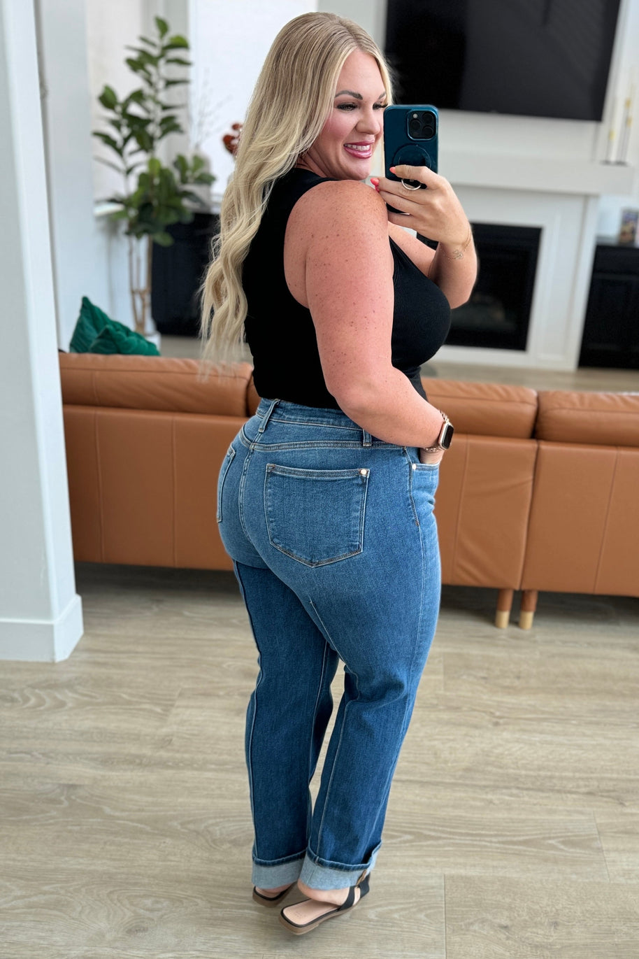 Judy Blue Campbell High Rise Center Seam Detail Straight Jeans-Womens-Ave Shops-[option4]-[option5]-[option6]-[option7]-[option8]-Shop-Boutique-Clothing-for-Women-Online