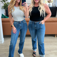 Judy Blue Campbell High Rise Center Seam Detail Straight Jeans-Womens-Ave Shops-[option4]-[option5]-[option6]-[option7]-[option8]-Shop-Boutique-Clothing-for-Women-Online