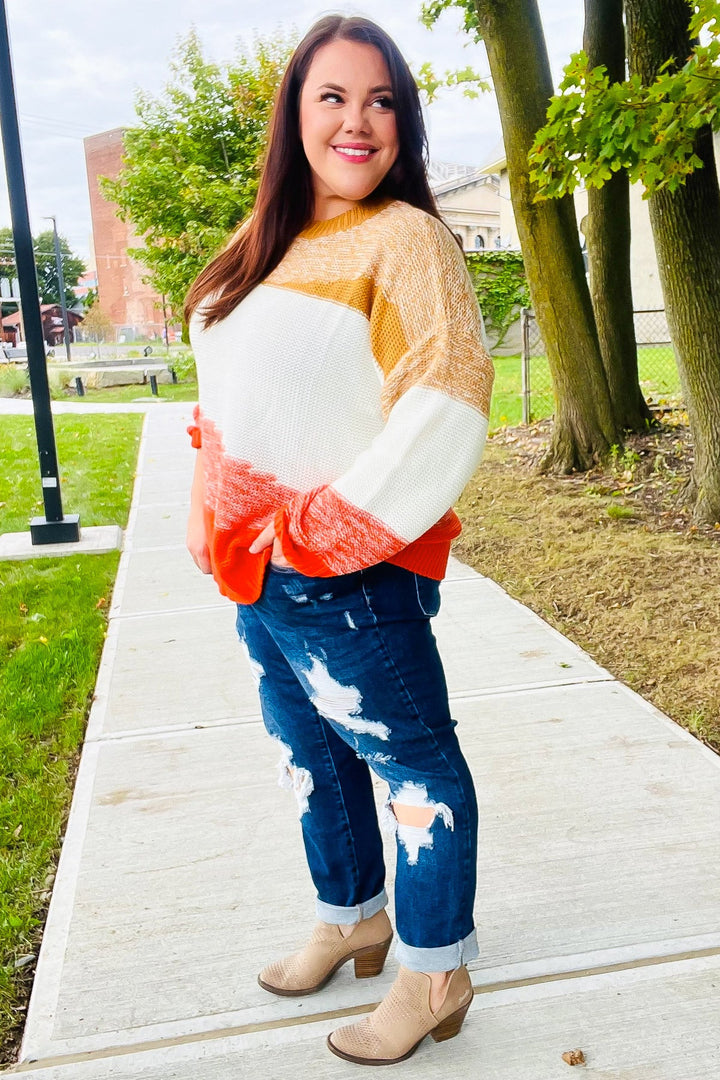 Adorable You Camel & Orange Color Block Sweater-Haptics-[option4]-[option5]-[option6]-[option7]-[option8]-Shop-Boutique-Clothing-for-Women-Online