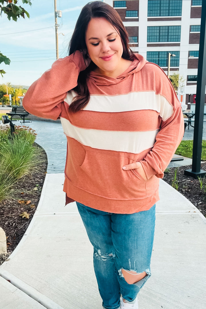 Feeling Playful Rust Stripe Color Block French Terry Hoodie-Haptics-[option4]-[option5]-[option6]-[option7]-[option8]-Shop-Boutique-Clothing-for-Women-Online