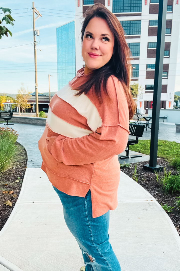 Feeling Playful Rust Stripe Color Block French Terry Hoodie-Haptics-[option4]-[option5]-[option6]-[option7]-[option8]-Shop-Boutique-Clothing-for-Women-Online