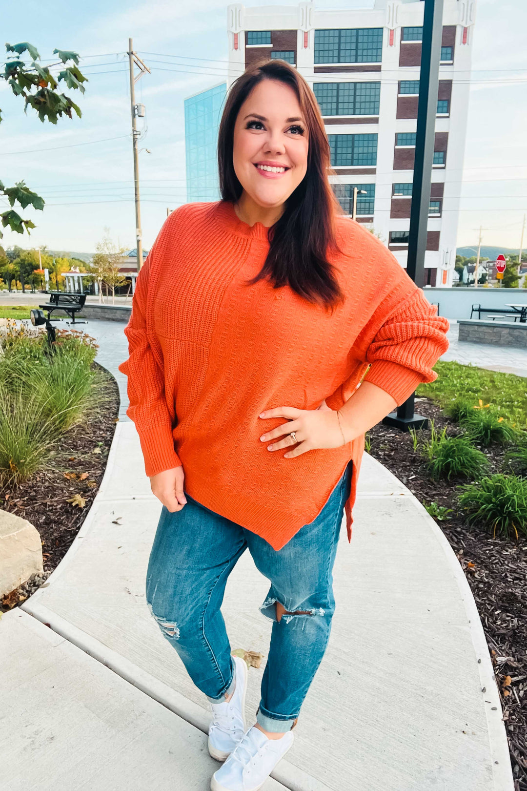 Autumn Vibes Pumpkin Asymmetrical Knit Sweater-Haptics-[option4]-[option5]-[option6]-[option7]-[option8]-Shop-Boutique-Clothing-for-Women-Online