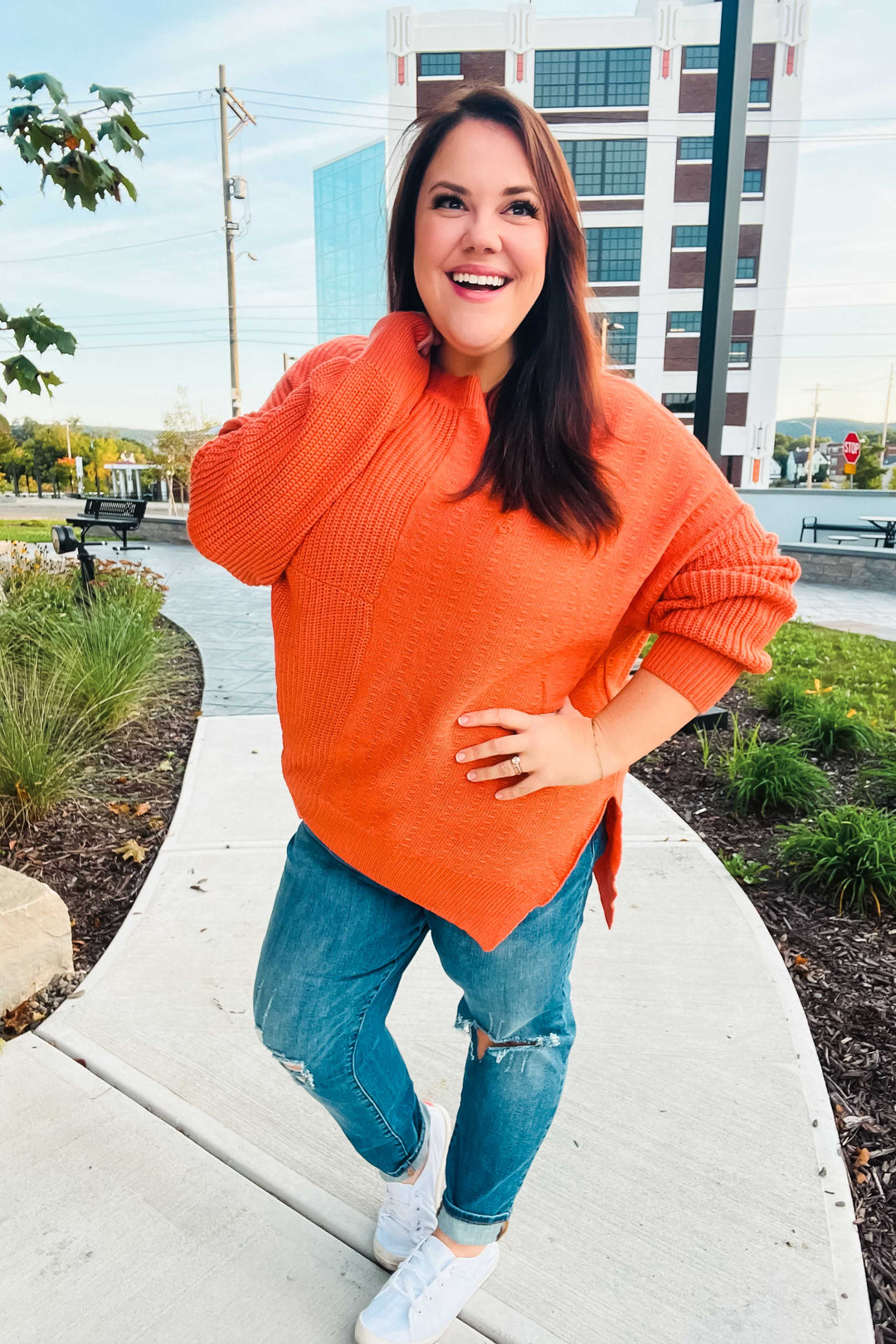 Autumn Vibes Pumpkin Asymmetrical Knit Sweater-Haptics-[option4]-[option5]-[option6]-[option7]-[option8]-Shop-Boutique-Clothing-for-Women-Online