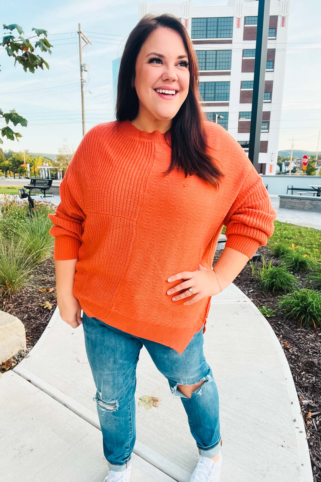 Autumn Vibes Pumpkin Asymmetrical Knit Sweater-Haptics-[option4]-[option5]-[option6]-[option7]-[option8]-Shop-Boutique-Clothing-for-Women-Online