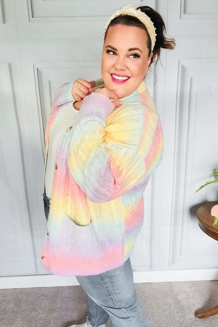 Face The Day Rainbow Ombre Cable Knit Cardigan-Haptics-[option4]-[option5]-[option6]-[option7]-[option8]-Shop-Boutique-Clothing-for-Women-Online