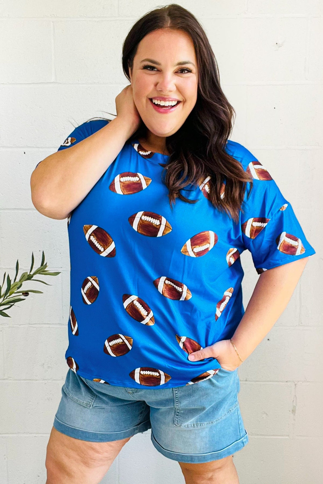 Game Day Blue Football Print Knit Top-Haptics-[option4]-[option5]-[option6]-[option7]-[option8]-Shop-Boutique-Clothing-for-Women-Online