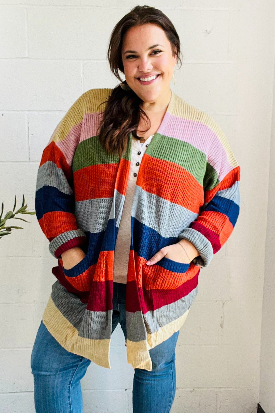 Weekend Ready Multicolor Striped Slouchy Open Cardigan-Haptics-[option4]-[option5]-[option6]-[option7]-[option8]-Shop-Boutique-Clothing-for-Women-Online