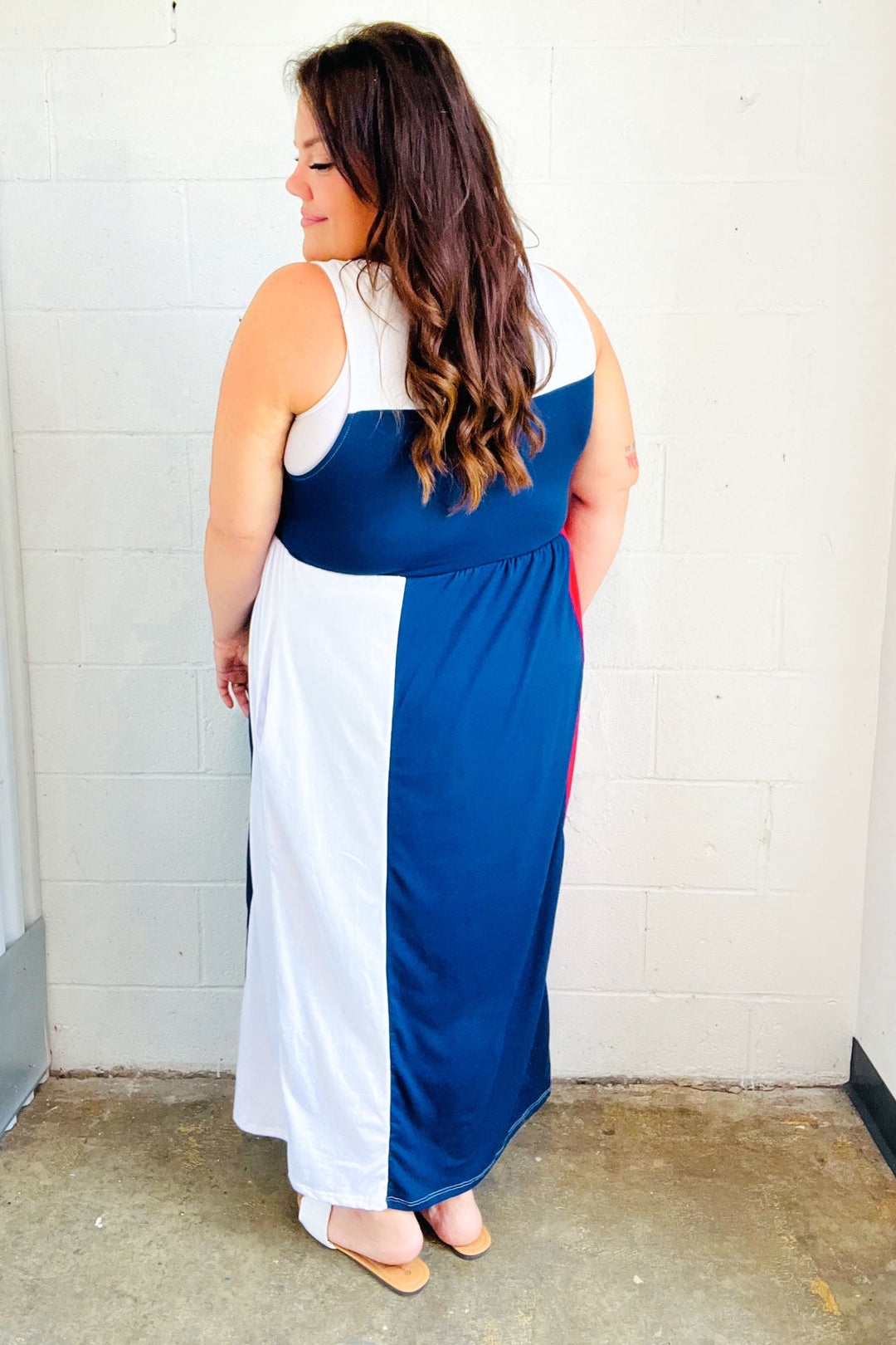 Patriotic Color Block Fit & Flare Maxi Dress-Haptics-[option4]-[option5]-[option6]-[option7]-[option8]-Shop-Boutique-Clothing-for-Women-Online