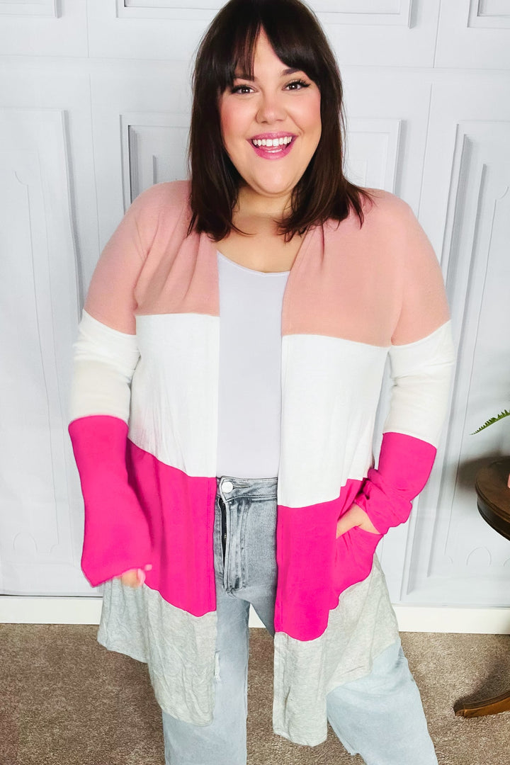 Face The Day Blush Wide Stripe Hacci Colorblock Cardigan-Haptics-Small-[option4]-[option5]-[option6]-[option7]-[option8]-Shop-Boutique-Clothing-for-Women-Online