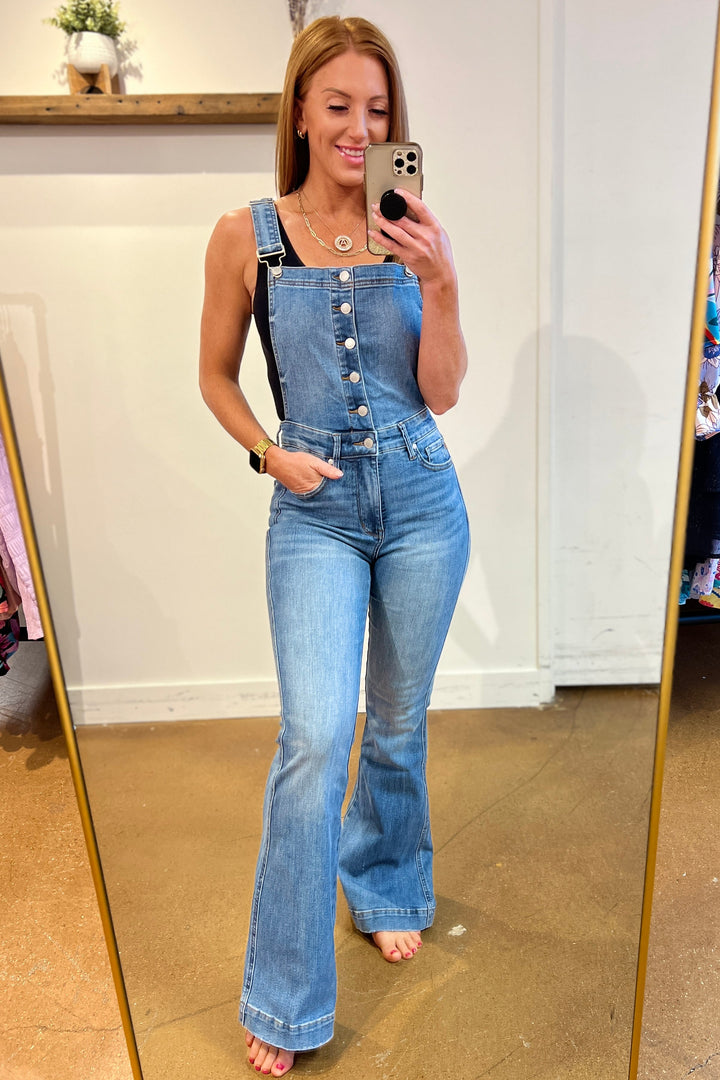 Judy Blue Izzy Control Top Retro Flare Overalls-Denim-Ave Shops-[option4]-[option5]-[option6]-[option7]-[option8]-Shop-Boutique-Clothing-for-Women-Online