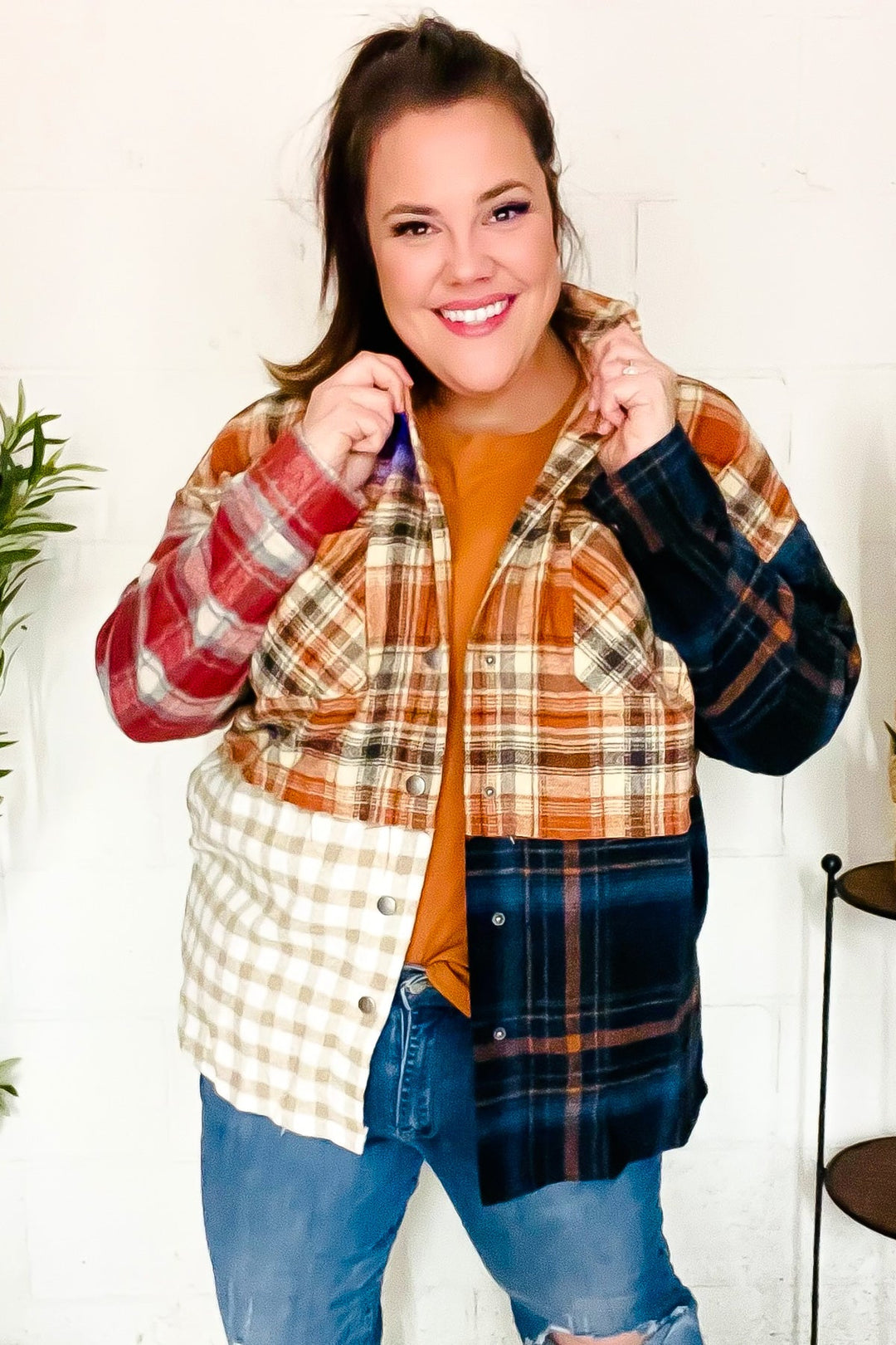 Catch Glances Muticolor Plaid Color Block Snap Button Shacket-Haptics-[option4]-[option5]-[option6]-[option7]-[option8]-Shop-Boutique-Clothing-for-Women-Online