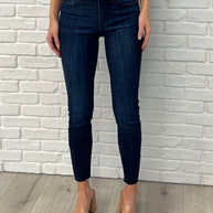 Judy Blue Fallon Mid Rise Adjustable Waist Raw Hem Skinny Jeans-Womens-Ave Shops-[option4]-[option5]-[option6]-[option7]-[option8]-Shop-Boutique-Clothing-for-Women-Online