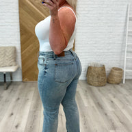 Judy Blue Miranda High Rise Plaid Cuff Vintage Straight Jeans-Denim-Ave Shops-[option4]-[option5]-[option6]-[option7]-[option8]-Shop-Boutique-Clothing-for-Women-Online