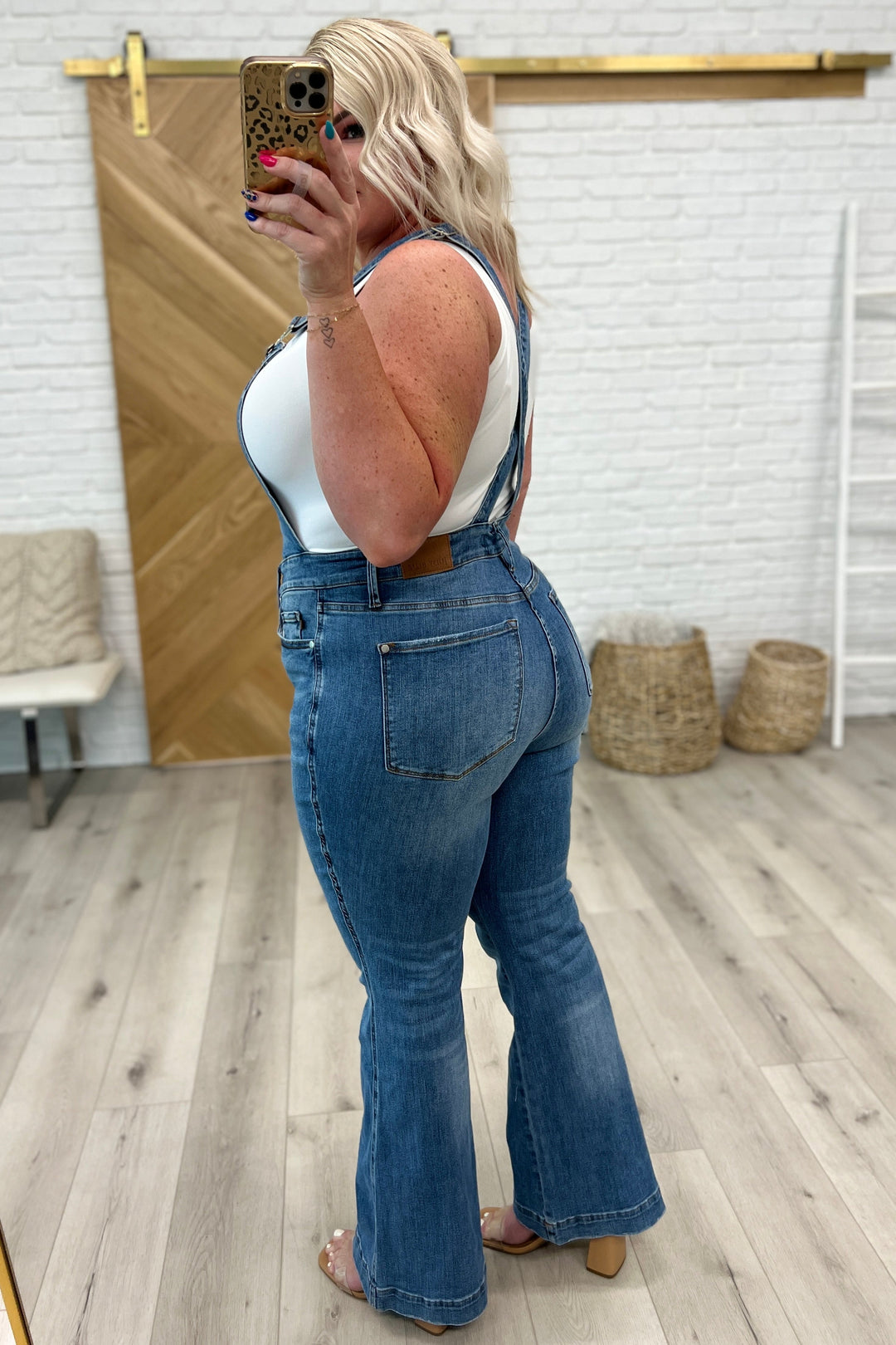 Judy Blue Izzy Control Top Retro Flare Overalls-Denim-Ave Shops-[option4]-[option5]-[option6]-[option7]-[option8]-Shop-Boutique-Clothing-for-Women-Online