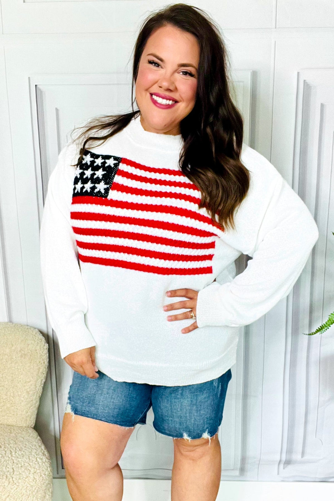 American Flag White Crochet Oversized Knit Sweater-Haptics-[option4]-[option5]-[option6]-[option7]-[option8]-Shop-Boutique-Clothing-for-Women-Online