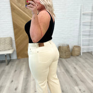 Judy Blue Alice High Rise Over Dyed 90's Straight Jeans in Light Khaki-Denim-Ave Shops-[option4]-[option5]-[option6]-[option7]-[option8]-Shop-Boutique-Clothing-for-Women-Online