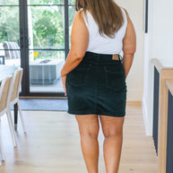 Melinda Corduroy Patch Pocket Skirt in Emerald-Bottoms-Ave Shops-[option4]-[option5]-[option6]-[option7]-[option8]-Shop-Boutique-Clothing-for-Women-Online