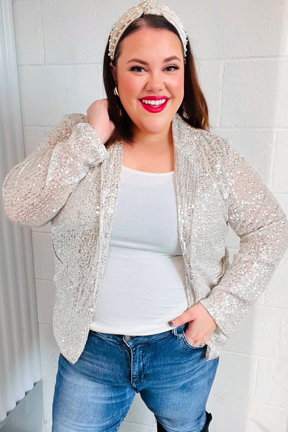 Be Your Own Star Silver Sequin Open Blazer-Haptics-[option4]-[option5]-[option6]-[option7]-[option8]-Shop-Boutique-Clothing-for-Women-Online
