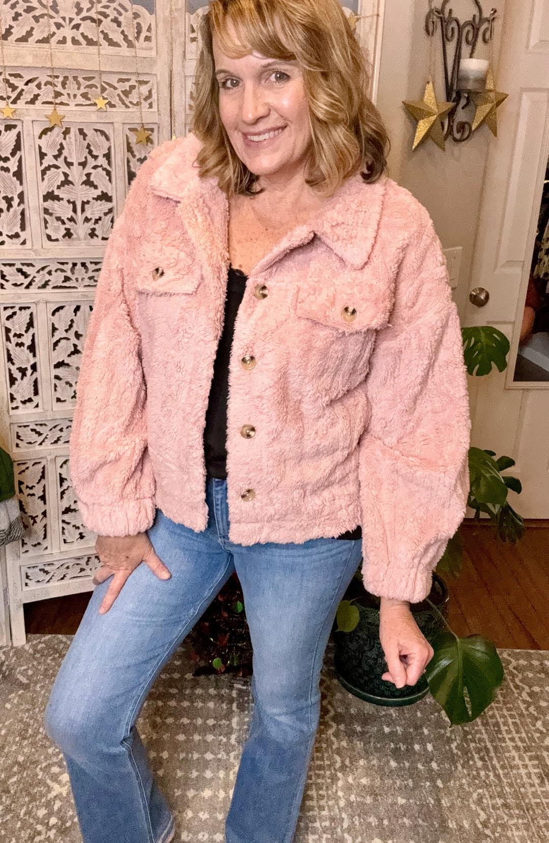 Fuzzy Fleece Shacket-The Bee Chic Boutique-[option4]-[option5]-[option6]-[option7]-[option8]-Shop-Boutique-Clothing-for-Women-Online