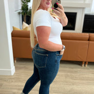 Judy Blue Lydia Mid Rise Vintage Raw Hem Skinny Jeans-Denim-Ave Shops-[option4]-[option5]-[option6]-[option7]-[option8]-Shop-Boutique-Clothing-for-Women-Online