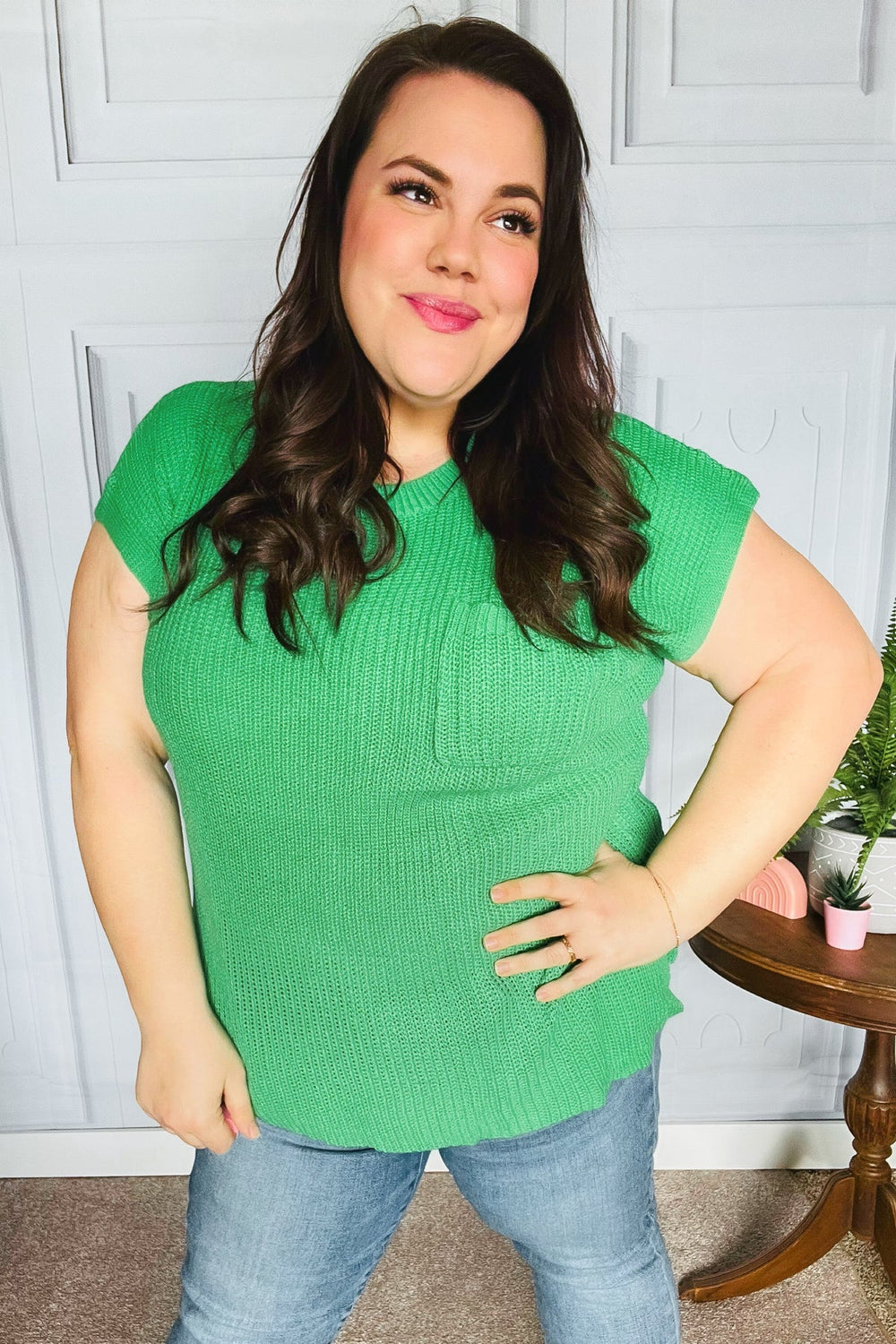 Seize The Day Kelly Green Dolman Rib Sweater Top-Haptics-[option4]-[option5]-[option6]-[option7]-[option8]-Shop-Boutique-Clothing-for-Women-Online