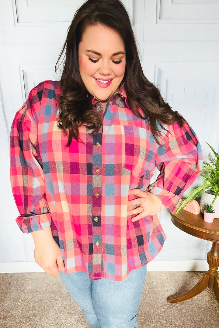 Check It Out Mauve Washed Plaid Button Up Top-Haptics-[option4]-[option5]-[option6]-[option7]-[option8]-Shop-Boutique-Clothing-for-Women-Online