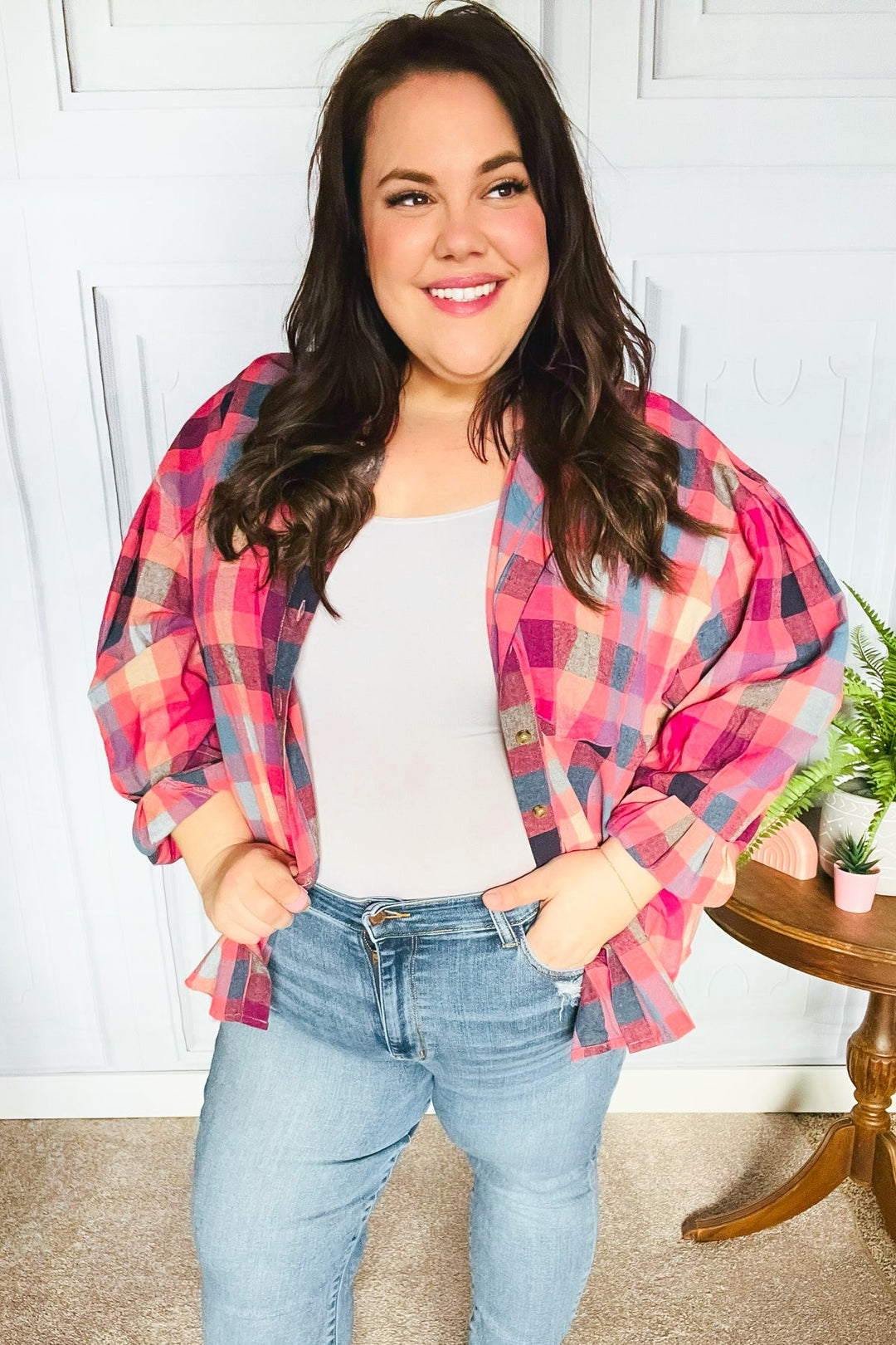 Check It Out Mauve Washed Plaid Button Up Top-Haptics-[option4]-[option5]-[option6]-[option7]-[option8]-Shop-Boutique-Clothing-for-Women-Online