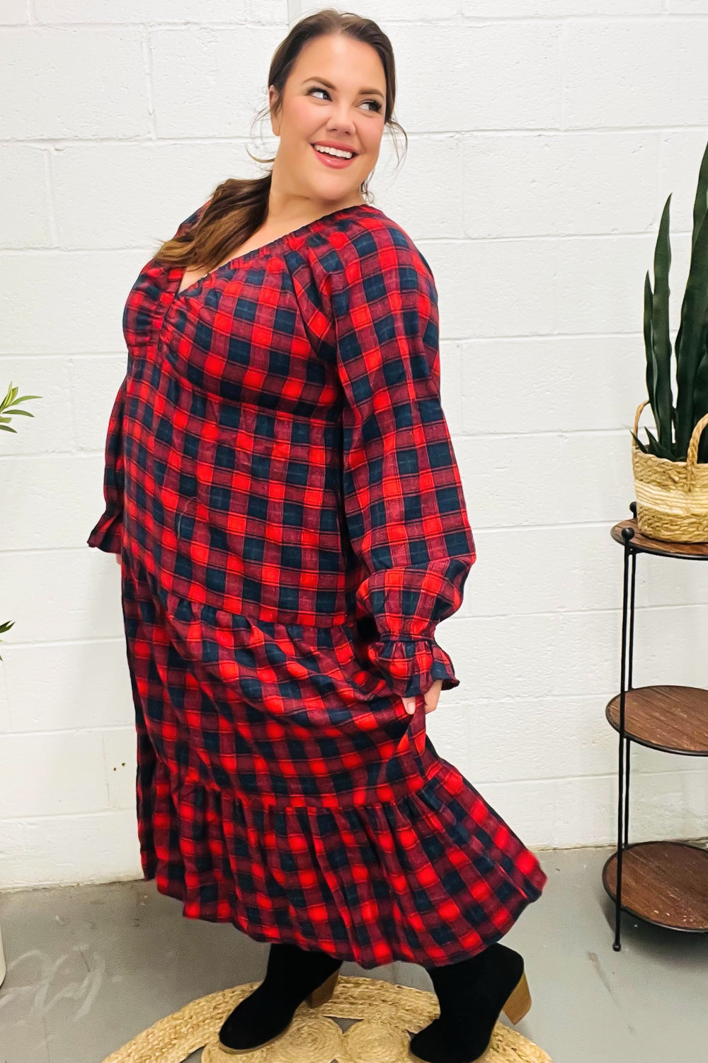 All I Want Red Plaid Elastic V Neck Tiered Maxi Dress-Haptics-[option4]-[option5]-[option6]-[option7]-[option8]-Shop-Boutique-Clothing-for-Women-Online