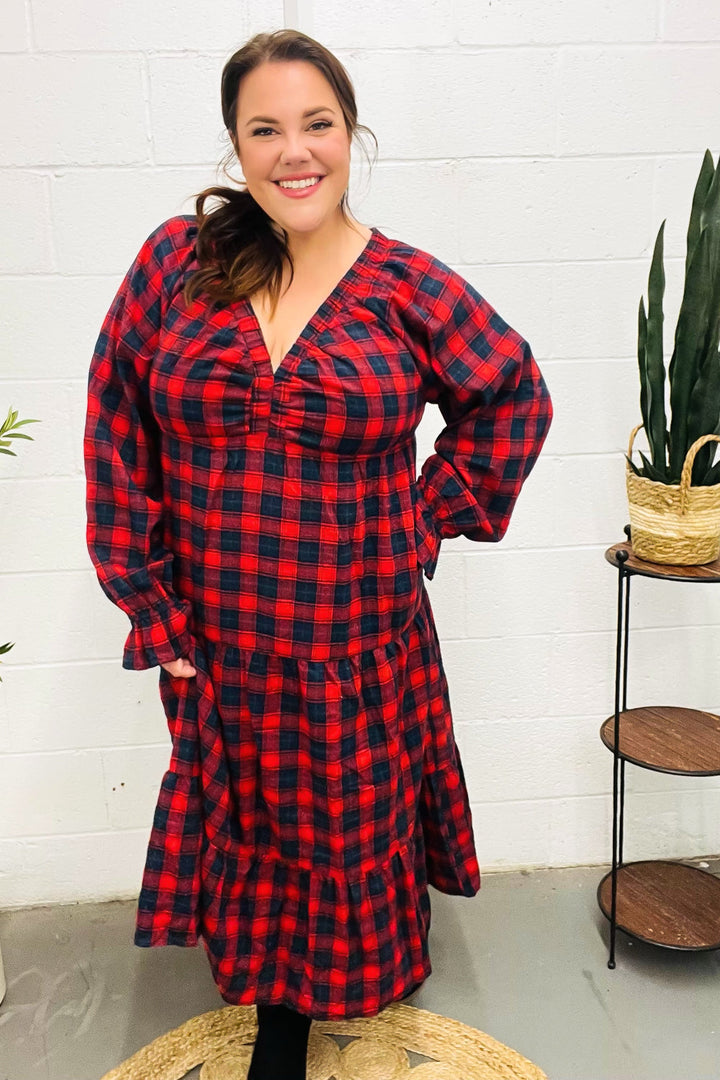 All I Want Red Plaid Elastic V Neck Tiered Maxi Dress-Haptics-[option4]-[option5]-[option6]-[option7]-[option8]-Shop-Boutique-Clothing-for-Women-Online